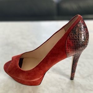 Boutique9 high heels - red/auburn color